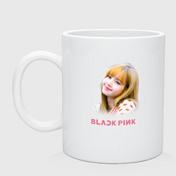 Кружка керамическая Lisa Blackpink, цвет: белый