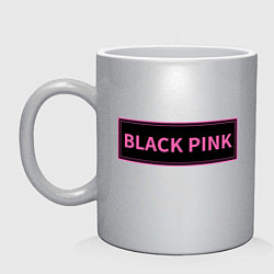 Кружка керамическая Логотип Блек Пинк, цвет: серебряный