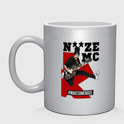 Кружка керамическая Noize MC - guitarist, цвет: серебряный