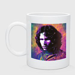 Кружка керамическая Jim Morrison few color digital Art, цвет: белый