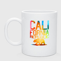 Кружка керамическая Republic California, цвет: белый