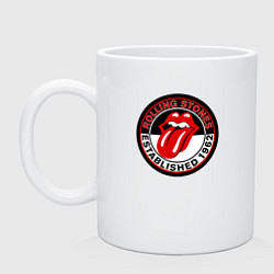 Кружка керамическая Rolling Stones established 1962, цвет: белый