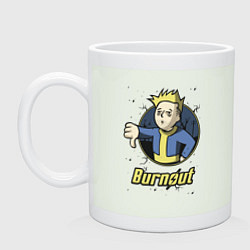 Кружка керамическая Burnout - vault boy, цвет: фосфор