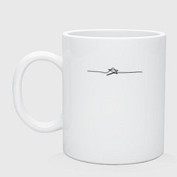 Кружка керамическая Звезда в одну линию, цвет: белый