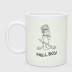Кружка керамическая Bart hellboy Lill Peep, цвет: фосфор