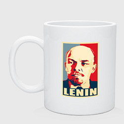 Кружка керамическая Владимир Ильич Ленин, цвет: белый