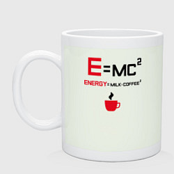Кружка керамическая Формула эквивалентность массы и энергии, цвет: фосфор