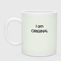 Кружка керамическая I am original, цвет: фосфор