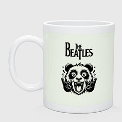 Кружка керамическая The Beatles - rock panda, цвет: фосфор