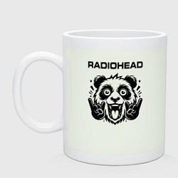 Кружка керамическая Radiohead - rock panda, цвет: фосфор