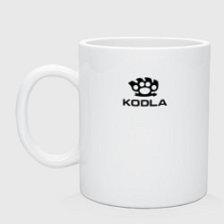 Кружка керамическая Skoda Kodla black, цвет: белый