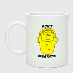 Кружка керамическая Dont overthink, цвет: фосфор