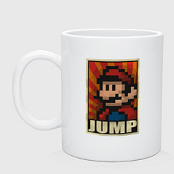 Кружка керамическая Jump Mario, цвет: белый