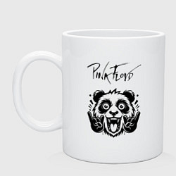 Кружка керамическая Pink Floyd - rock panda, цвет: белый