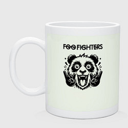 Кружка керамическая Foo Fighters - rock panda, цвет: фосфор