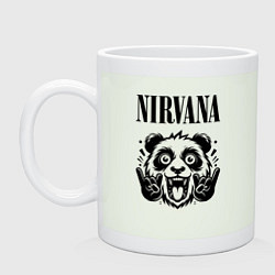 Кружка керамическая Nirvana - rock panda, цвет: фосфор