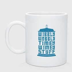 Кружка керамическая Timey wimey stuff, цвет: белый