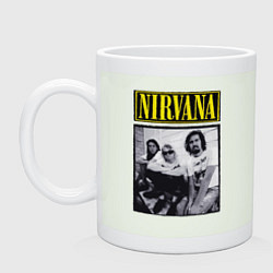 Кружка керамическая Нирвана группа, цвет: фосфор