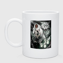 Кружка керамическая Принцесса Мононоке духи, цвет: белый