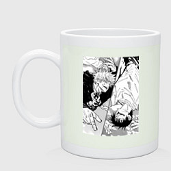 Кружка керамическая Магическая битва Сатору Годзё Тоджи, цвет: фосфор