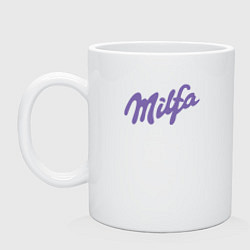 Кружка керамическая Milfa в стиле milka, цвет: белый