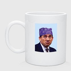 Кружка керамическая Michael Scott - Prison mike the office meme, цвет: белый