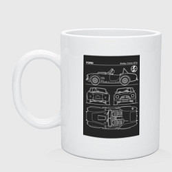 Кружка керамическая Ford shelby cobra, цвет: белый