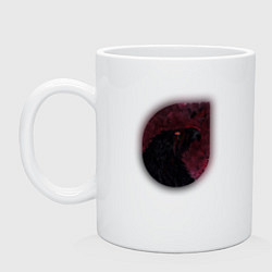 Кружка керамическая Орёл со шрамом, цвет: белый