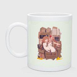 Кружка керамическая Волчица и пряности Холо арт, цвет: фосфор