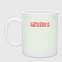 Кружка керамическая Roblox красный мем, цвет: фосфор