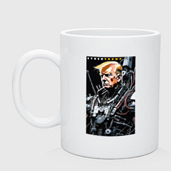 Кружка керамическая Cyber Trump - ai art fantasy, цвет: белый