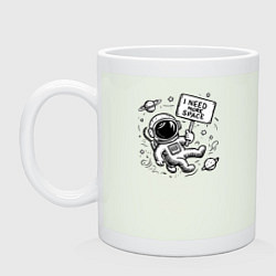 Кружка керамическая Путешествие в космос, цвет: фосфор