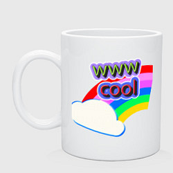 Кружка керамическая Rainbow Vibes, цвет: белый