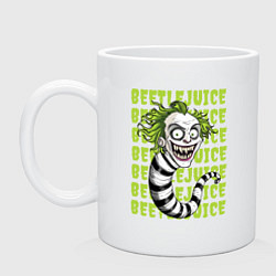 Кружка керамическая Beetlejuice, цвет: белый