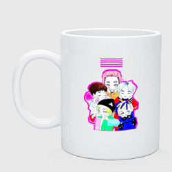 Кружка керамическая Big bang в аниме стиле, цвет: белый