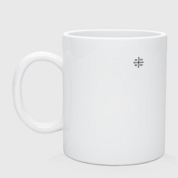 Кружка керамическая Мы русские с нами Бог малая Ника черная, цвет: белый