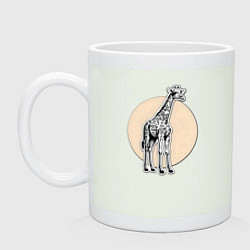 Кружка керамическая Круг жираф, цвет: фосфор