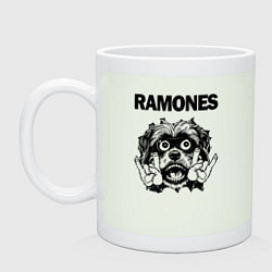 Кружка керамическая Ramones - rock dog, цвет: фосфор