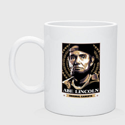 Кружка керамическая Lincoln gangster, цвет: белый