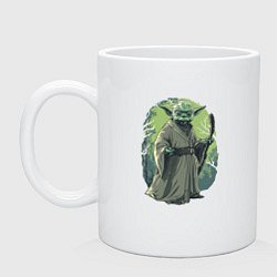 Кружка керамическая Йода - Звездные войны, цвет: белый