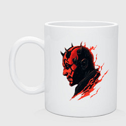 Кружка керамическая Star Wars - Darth Maul, цвет: белый