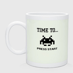 Кружка керамическая Time to press start, цвет: фосфор