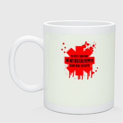 Кружка керамическая Red Hot Chili Peppers rock, цвет: фосфор