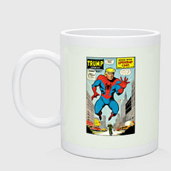 Кружка керамическая Spider-Trump - ai art fantasy, цвет: фосфор