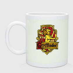 Кружка керамическая Hogwarts - gryffindor logo, цвет: фосфор