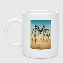 Кружка керамическая Паук Дали и Буржуа цвет, цвет: белый