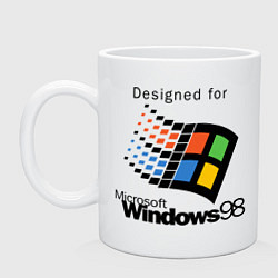 Кружка керамическая Предназначен для windows 98, цвет: белый