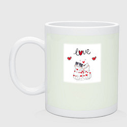 Кружка керамическая Любовная романтика, цвет: фосфор