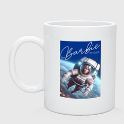 Кружка керамическая Barbie in space - ai art fantasy, цвет: белый