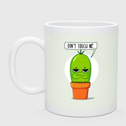 Кружка керамическая Dont touch me, цвет: фосфор